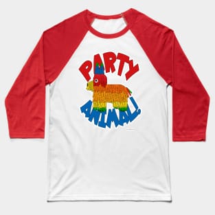 Party Animal Fun Pinata Cartoon Slogan Baseball T-Shirt